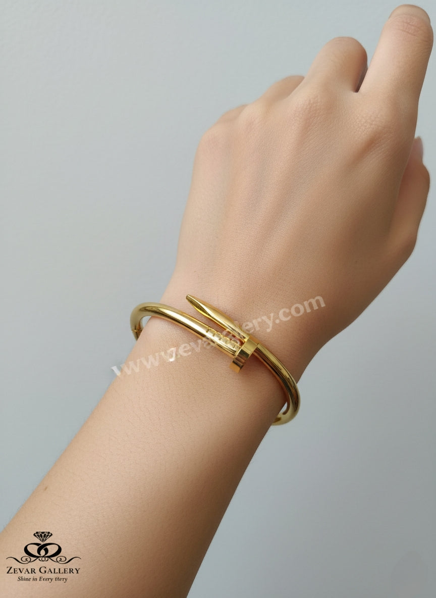 Nail Design Bangle Pure 100% Stainless Steel by Zevar Gallery