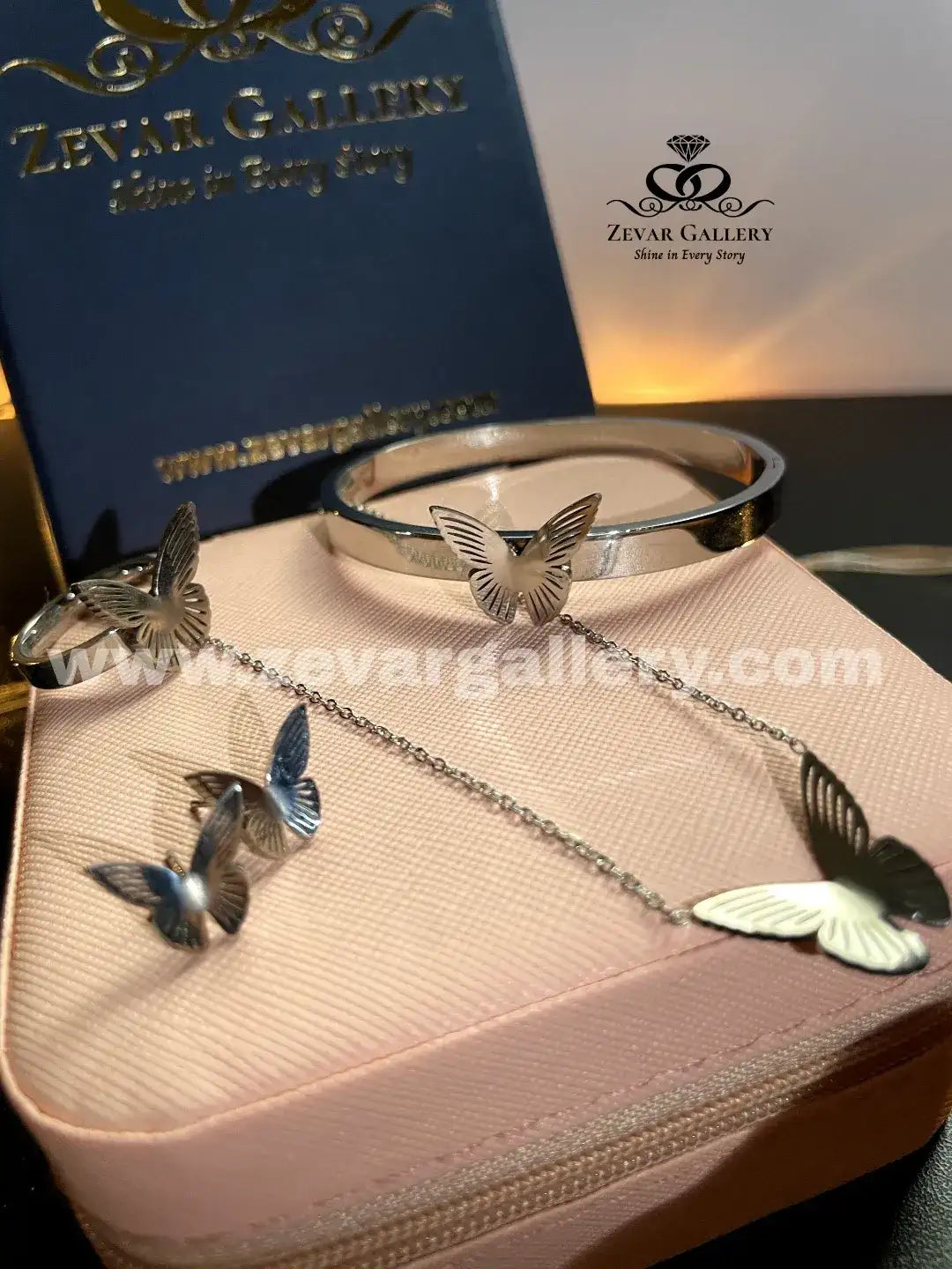 Butterfly Stainless Steel Jewellery Set (4-Piece)