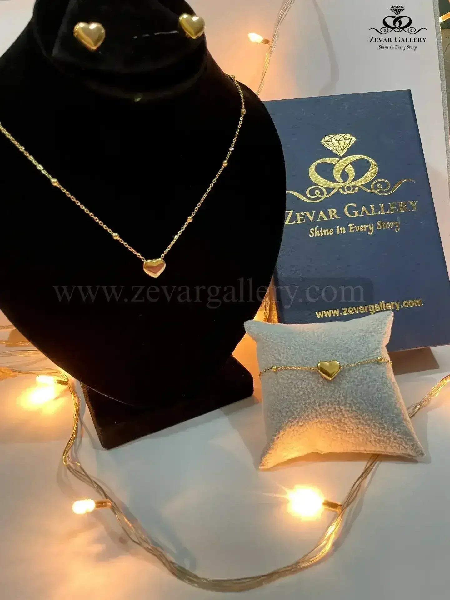 Minimal Heart Complete Set in Pure Stainless Steel -Zevar Gallery - Zevar Gallery