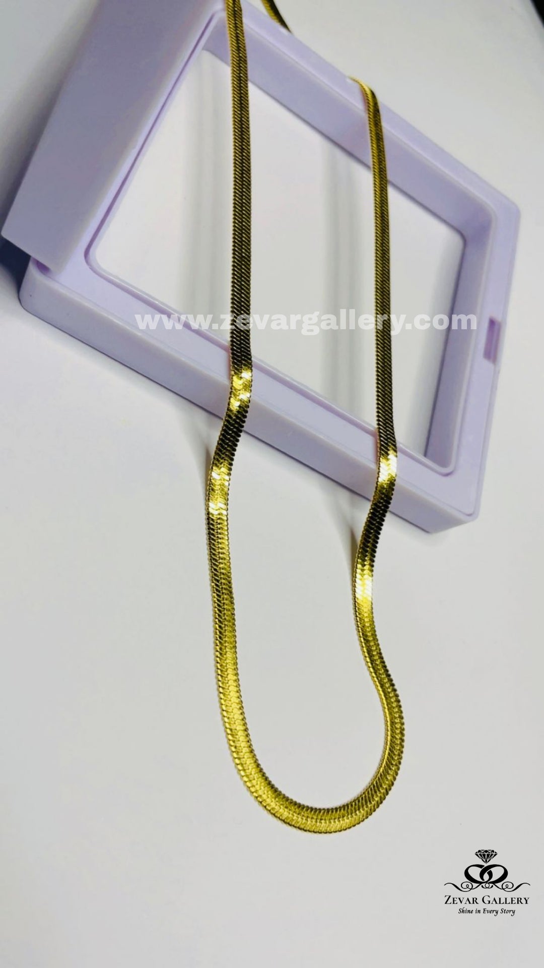 Stainless Steel Snake Chain  – 18K Gold Plated by Zevar Gallery