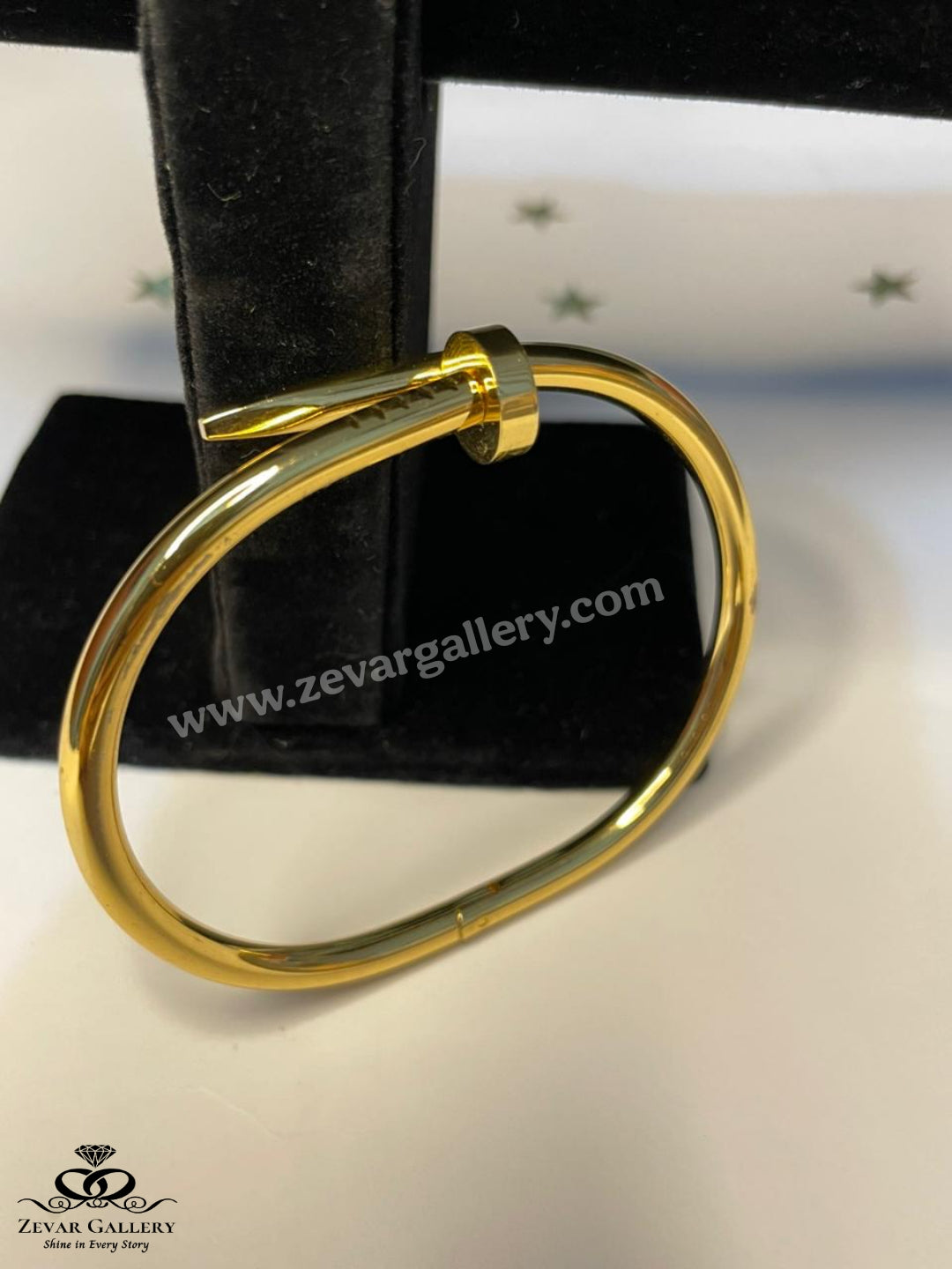 Nail Design Bangle Pure 100% Stainless Steel by Zevar Gallery